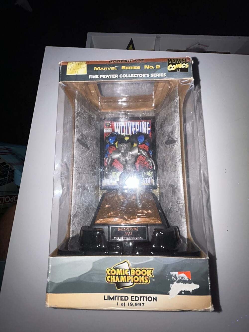 Marvel Comics Comic Book Champions Wolverine 1993 Modern Age Fine Pewter Collect